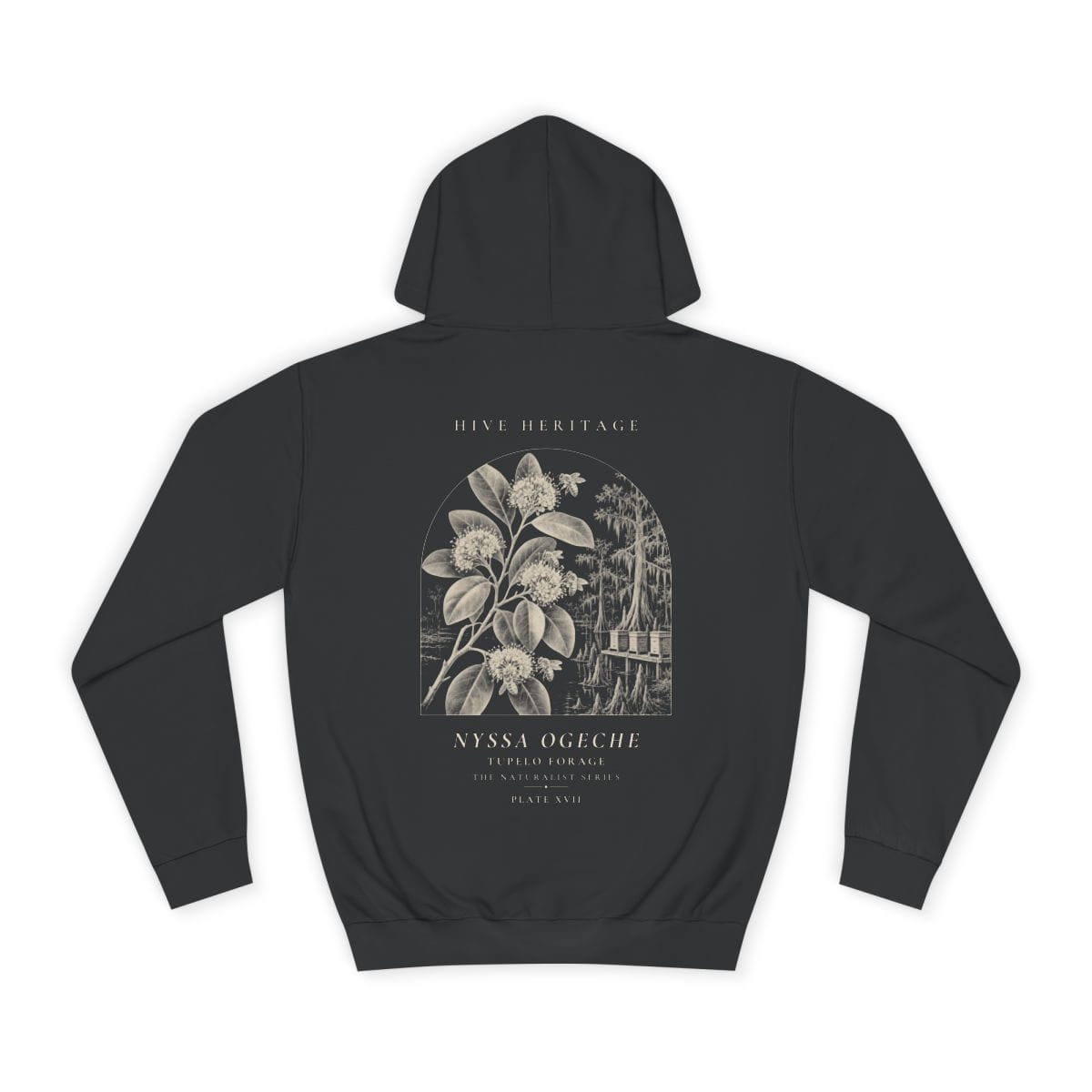 Tupelo Forage - Naturalist Heavyweight Hoodie in Jet Black