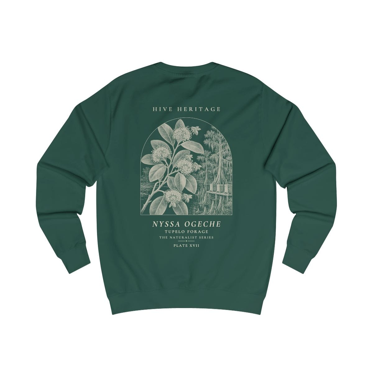 Tupelo Forage - Naturalist Crew Sweatshirt in Bottle Green
