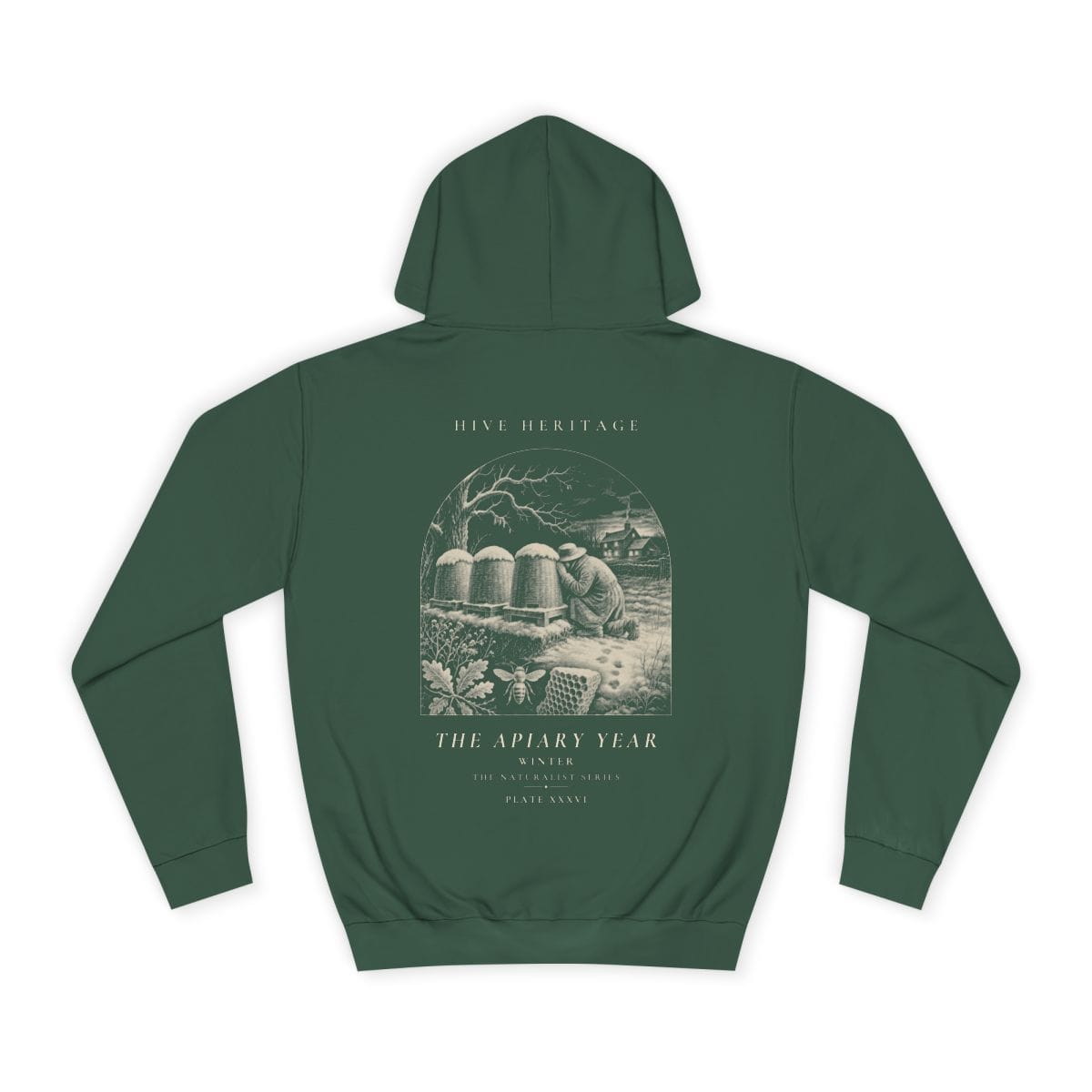 Winter - Naturalist Heavyweight Hoodie in Bottle Green