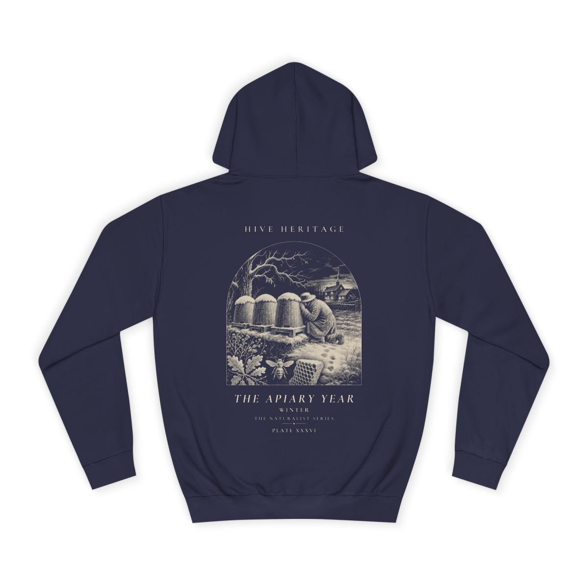 Winter - Naturalist Heavyweight Hoodie in Oxford Navy