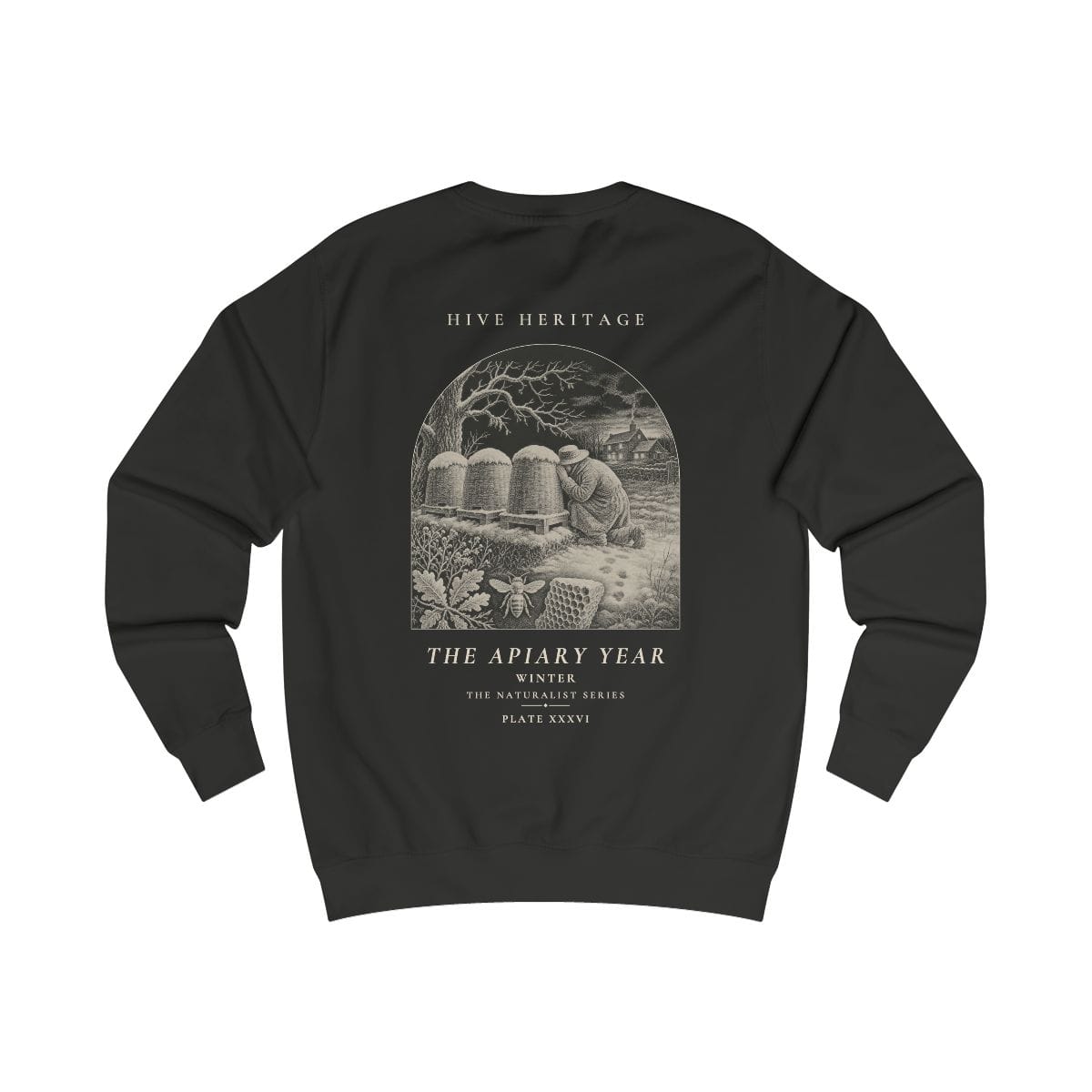 Winter - Naturalist Crew Sweatshirt in Jet Black