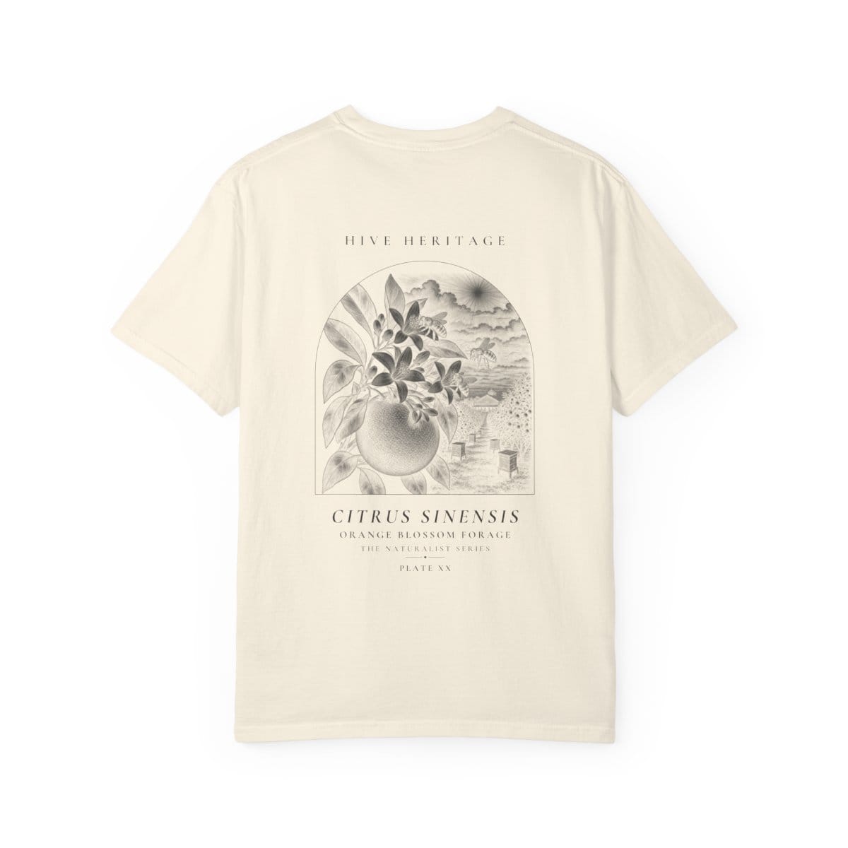 Orange Blossom Forage - Naturalist Heavyweight T-Shirt in Ivory