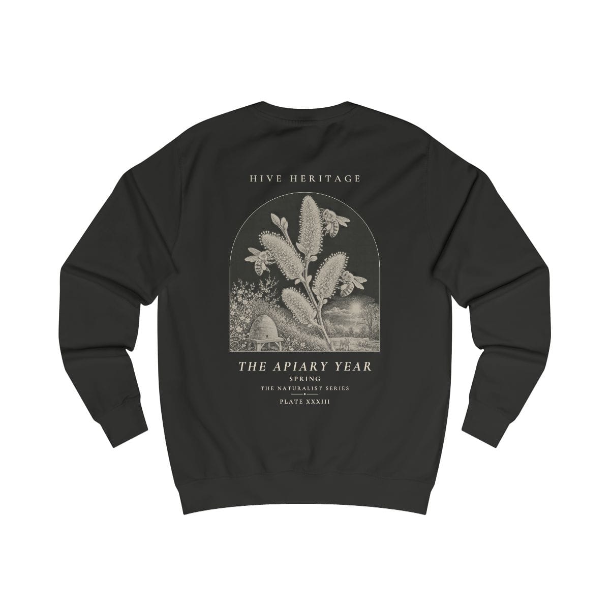 Spring - Naturalist Crew Sweatshirt in Jet Black