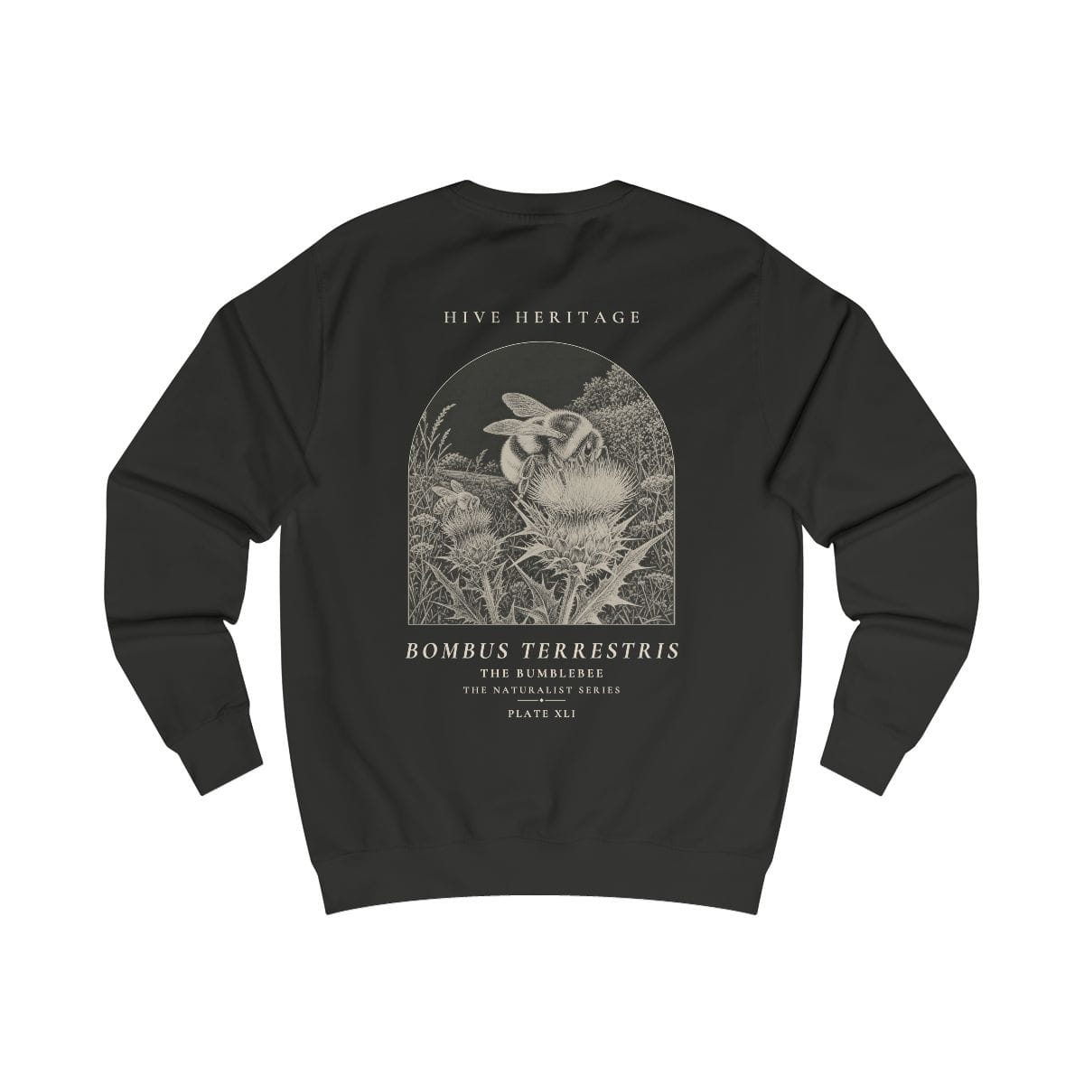 The Bumblebee - Naturalist Crew Sweatshirt in Jet Black