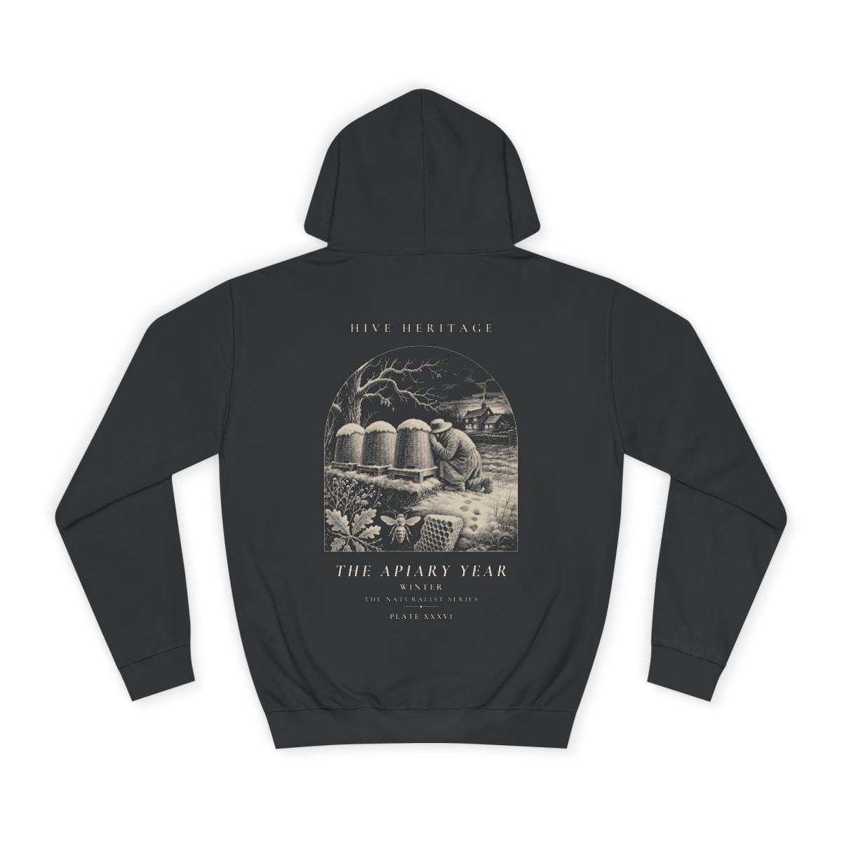 Winter - Naturalist Heavyweight Hoodie in Jet Black