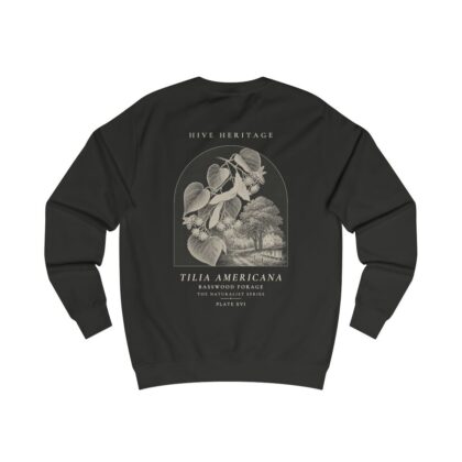 Basswood Forage - Naturalist Crew Sweatshirt in Jet Black