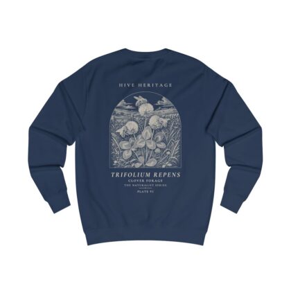 Clover Forage - Naturalist Crew Sweatshirt in Oxford Navy
