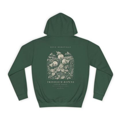 Clover Forage - Naturalist Heavyweight Hoodie in Bottle Green