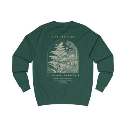 Goldenrod Forage - Naturalist Crew Sweatshirt in Bottle Green