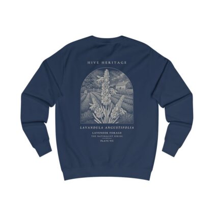 Lavender Forage - Naturalist Crew Sweatshirt in Oxford Navy