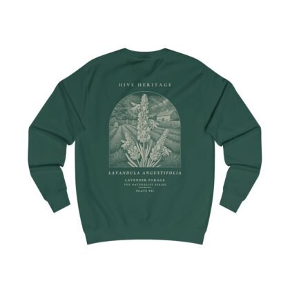 Lavender Forage - Naturalist Crew Sweatshirt in Bottle Green