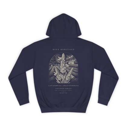 Lavender Forage - Naturalist Heavyweight Hoodie in Oxford Navy