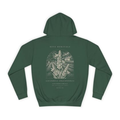 Lavender Forage - Naturalist Heavyweight Hoodie in Bottle Green