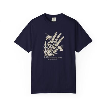 Lavender Foragers — Front Print Tee in True Navy