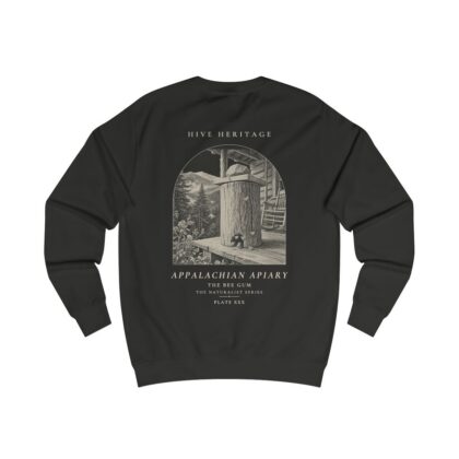 The Bee Gum - Naturalist Crew Sweatshirt in Jet Black