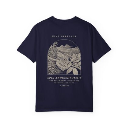 The Black Dwarf Honey Bee - Naturalist Heavyweight T-Shirt in True Navy