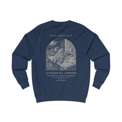 The Death's-Head Hawkmoth - Naturalist Crew Sweatshirt in Oxford Navy