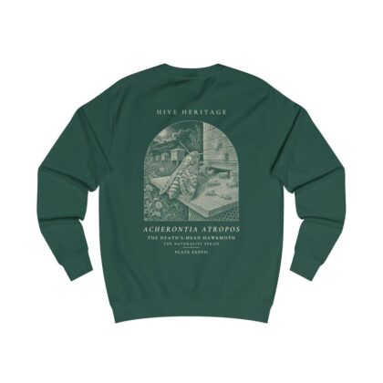 The Death's-Head Hawkmoth - Naturalist Crew Sweatshirt in Bottle Green