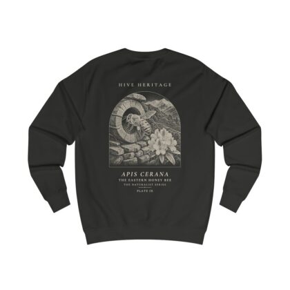 The Eastern Honey Bee - Naturalist Crew Sweatshirt in Jet Black