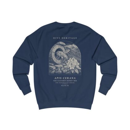 The Eastern Honey Bee - Naturalist Crew Sweatshirt in Oxford Navy