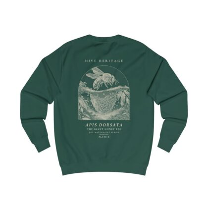 The Giant Honey Bee - Naturalist Crew Sweatshirt in Bottle Green