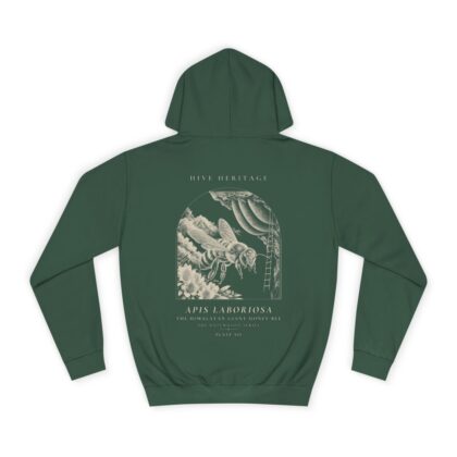 The Himalayan Giant Honey Bee - Naturalist Heavyweight Hoodie in Bottle Green