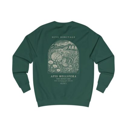 The Honey Bee - Naturalist Crew Sweatshirt in Bottle Green