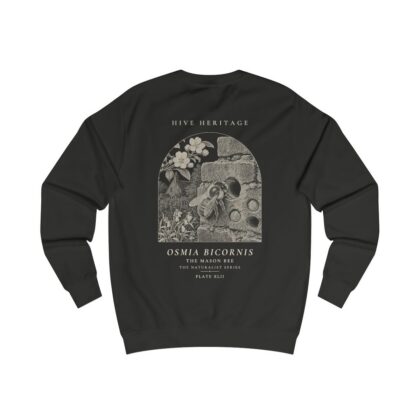 The Mason Bee - Naturalist Crew Sweatshirt in Jet Black