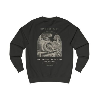 The Maya Bee - Naturalist Crew Sweatshirt in Jet Black