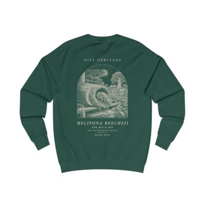 The Maya Bee - Naturalist Crew Sweatshirt in Bottle Green