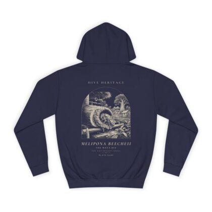 The Maya Bee - Naturalist Heavyweight Hoodie in Oxford Navy