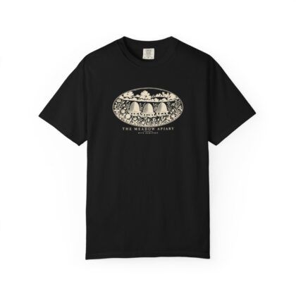 The Meadow Apiary — Front Print Tee in Black