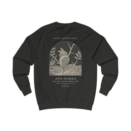 The Red Dwarf Honey Bee - Naturalist Crew Sweatshirt in Jet Black