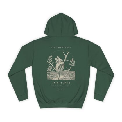 The Red Dwarf Honey Bee - Naturalist Heavyweight Hoodie in Bottle Green