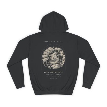The Waggle Dance - Naturalist Heavyweight Hoodie in Jet Black